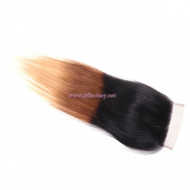 ST Fantasy Ombre Straight Hair 1b427 Color 4Bundles With Lace Closure