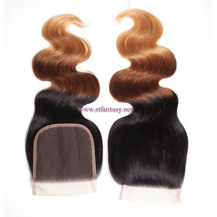 ST Fantasy Ombre Body Wave 4Bundles Virgin Hair With Closure 1b427