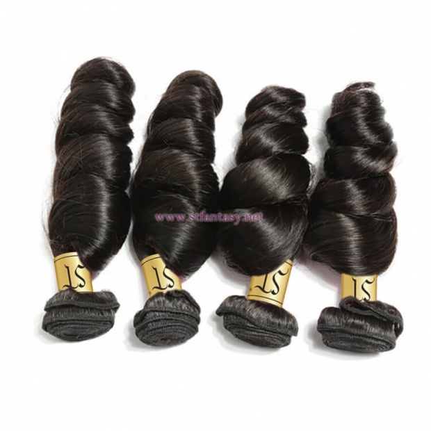 ST Fantasy Loose Wave Weave Lace Closure With 4Bundles Deals