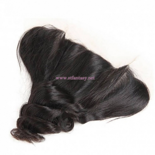 ST Fantasy Indian Loose Wave 4 bundles With 134 Lace Frontal Closure