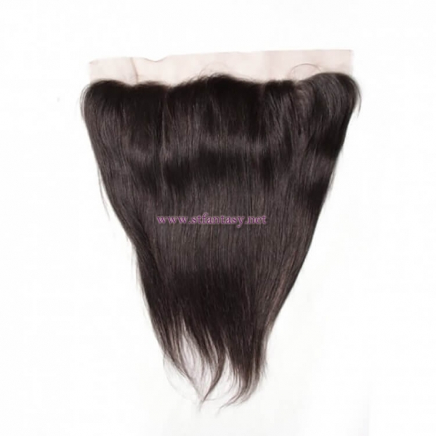ST Fantasy Brazilian Straight Hair Lace Frontal Closure With 4Bundles Natural Color