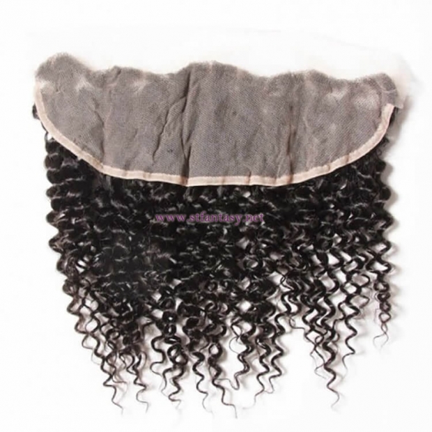 ST Fantasy  Human Hair 3Bundles With Lace Frontal Closure Brazilian Jerry Curly