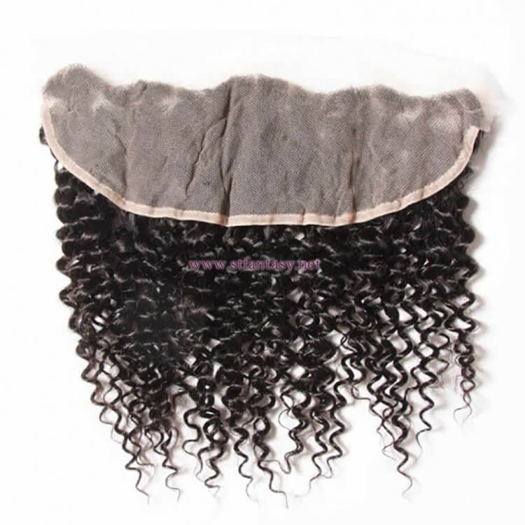 ST Fantasy Malaysian Curly Virgin Hair Lace Frontal Closure With 3Bundles