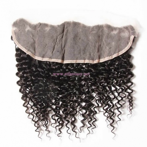 ST Fantasy 4Bundles Peruvian Jerry Curly Hair With 134 Lace Frontal Closure