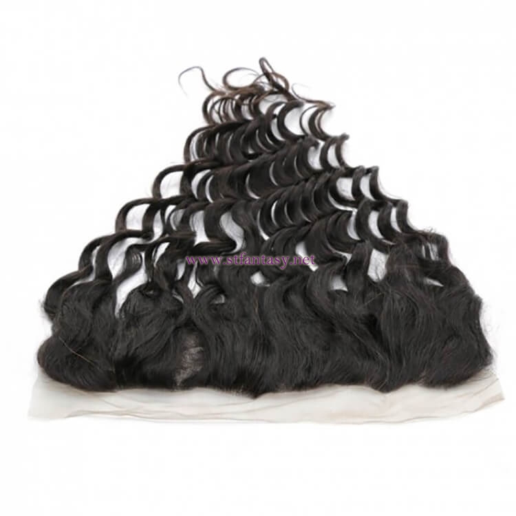 ST Fantasy 13”X4” Free Part Lace Frontal Closure With 4Bundles Natural Wave Virgin Hair
