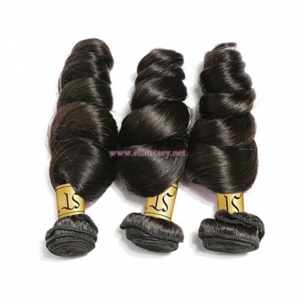 ST Fantasy 13x4 Lace Frontal Closure Loose Wave Hair With 3 Bundles