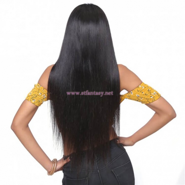 ST Fantasy Pre-Plucked Free Part Long Straight Full Lace Human Hair Wig
