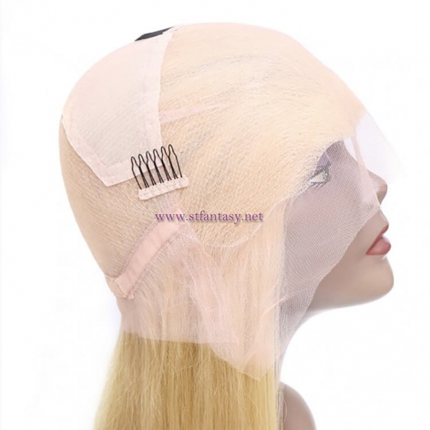 ST Fantasy Best #613 Blonde Full Lace Human Hair Wigs With Baby Hair