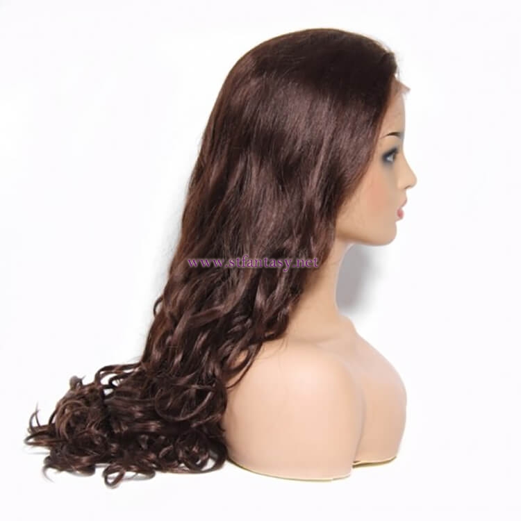 ST Fantasy Luxurious Long Wavy Lace Front Wigs Human Hair 2 Colors