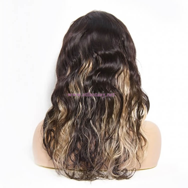 ST Fantasy N27 Color Pre-plucked Natural Wave Lace Front Wigs Human Hair