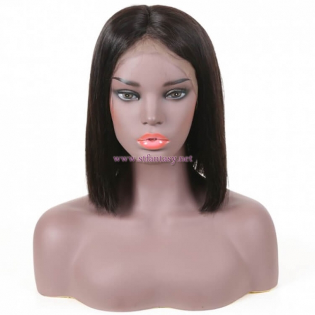 ST Fantasy Lace Front Middle Part Short Bob Wigs Human Hair