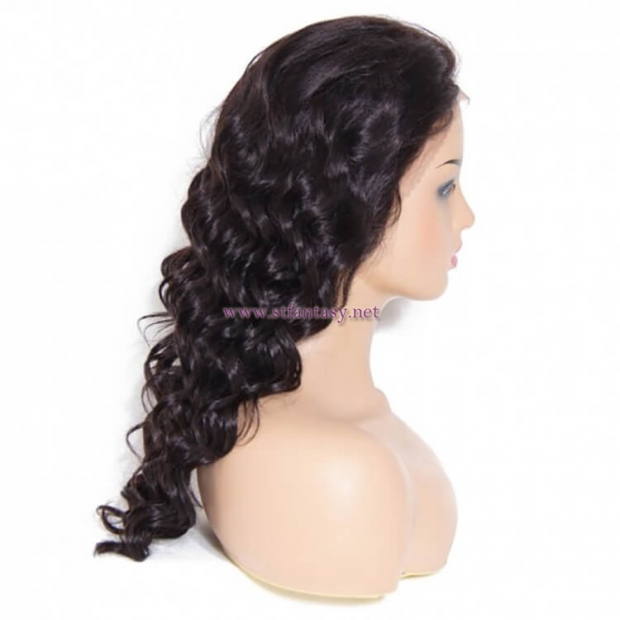 ST Fantasy Long Natural Wave Free Part Lace Front Human Hair Wig With Baby Hair