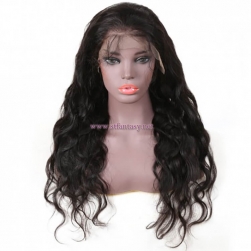 ST Fantasy Pre-plucked Body Wave Lace Front Wig 100% Human Hair Natural Black