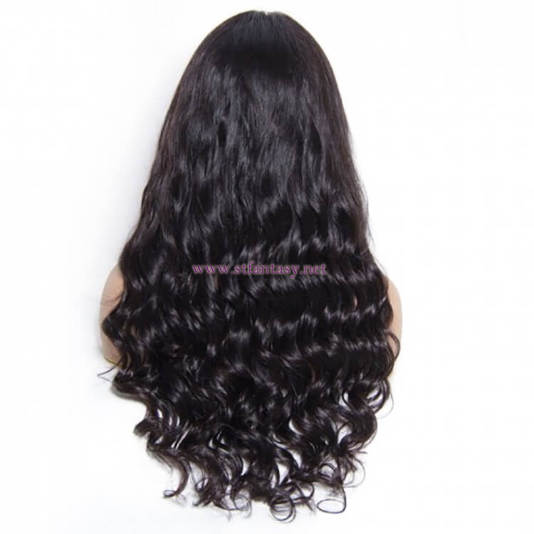 ST Fantasy Long Wavy Lace Front Human Hair Wigs With Baby Hair 4 Colors