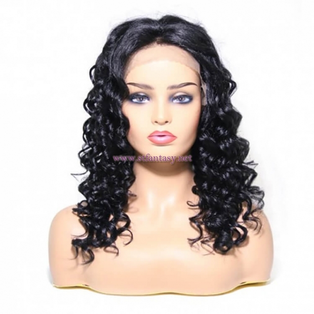 ST Fantasy Awesome Medium Length Free Part Lace Front Curly Wig