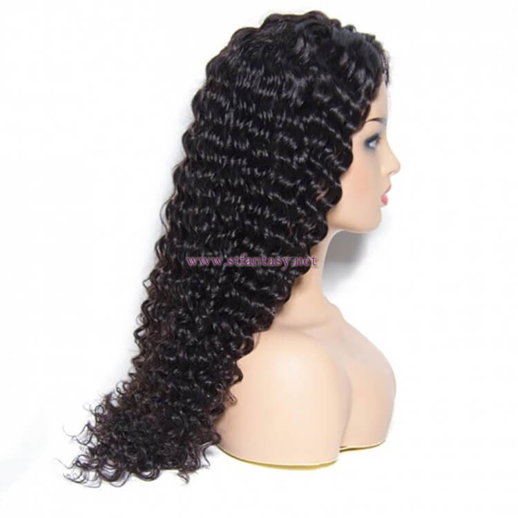 ST Fantasy Best Selling Lace Front Deep Wave Wigs Human Hair 4 Colors