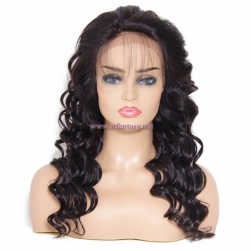 ST Fantasy Long Natural Wave Free Part Lace Front Human Hair Wig With Baby Hair