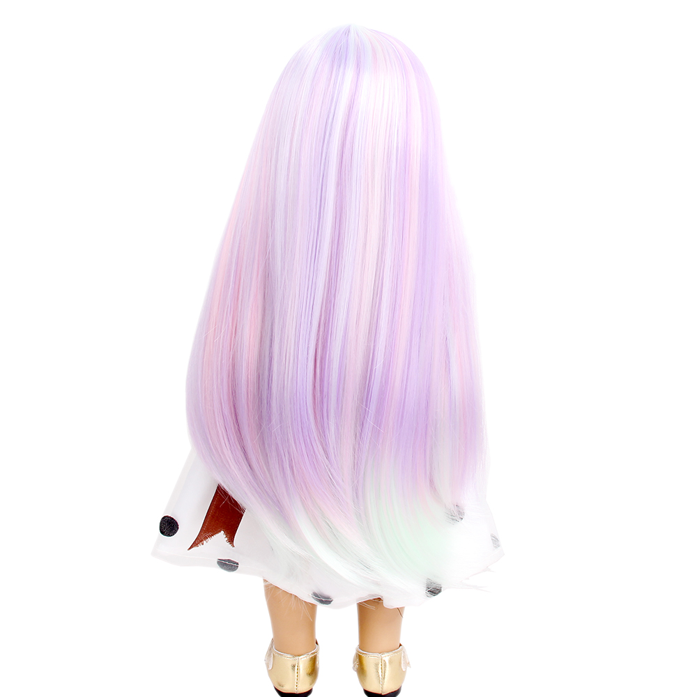 Fantasy American Girl Doll Wigs Ombre Purple Mint Green Long Straight Hairpiece Wholesale BJD Doll Wigs