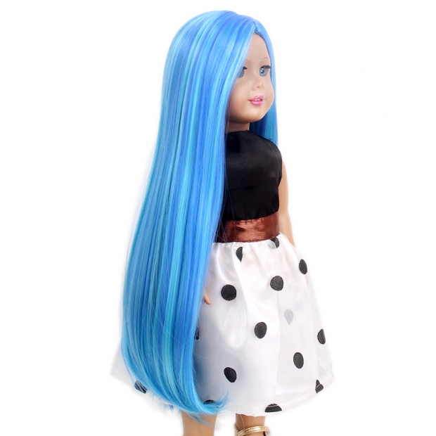 18 inch doll wig Fashion Super Wave Celebrity Doll Hair Wig For 18" American Girl Doll