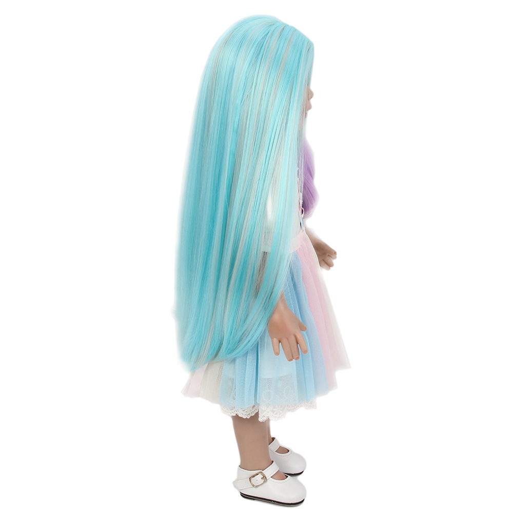 Fantasy Wig Fashion Doll Wig Synthetic Bule Hair 18 inch American Girl Doll Wigs