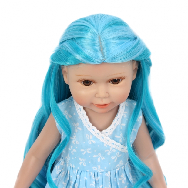 America Doll Wigs Long Curly Blue Wig GF-B4620#TF2513BHTF2512