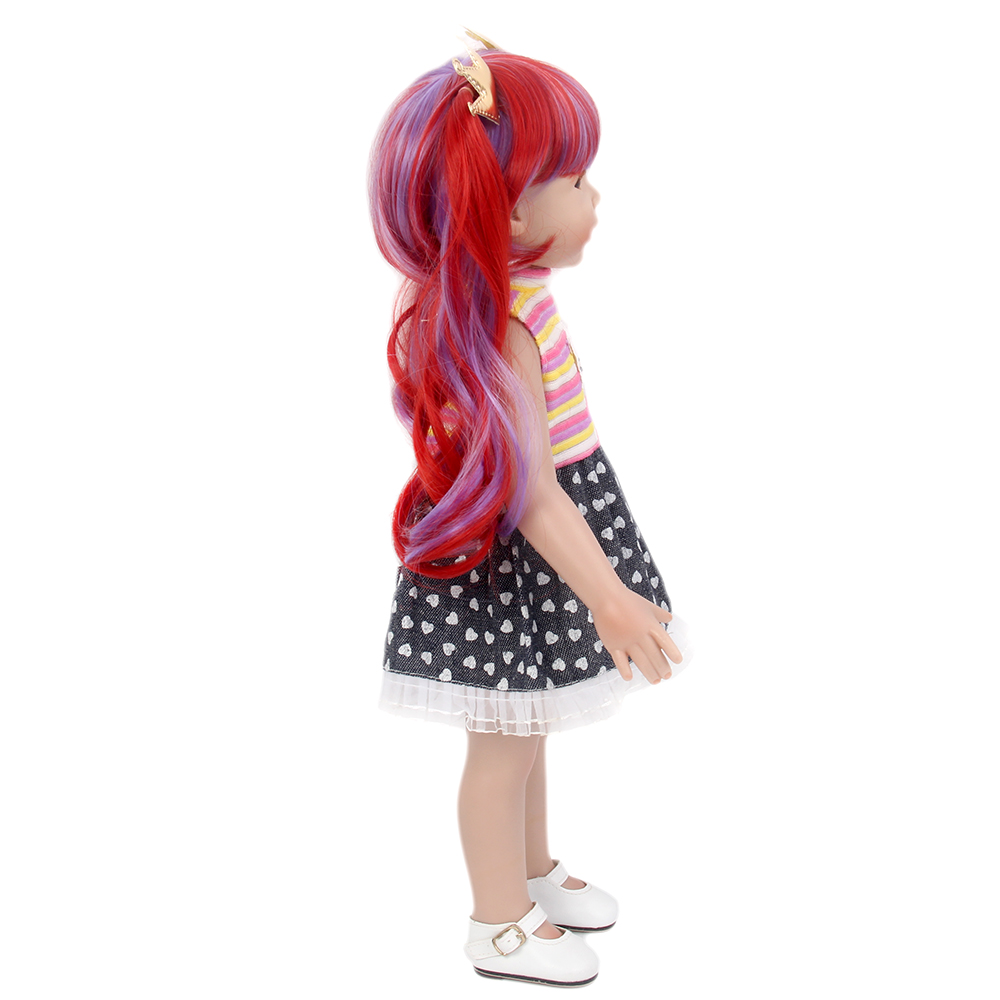 Fantasy Wig Fashion Doll Wig Synthetic Red Two Tone Hair 18 inch American Girl Doll Wigs