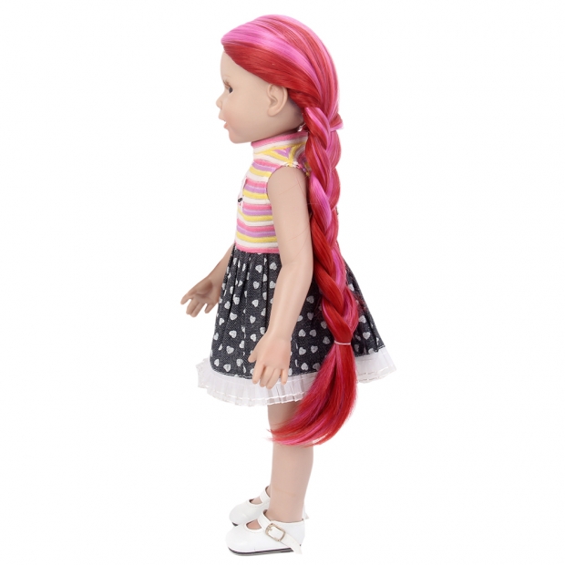 Fantasy Wig Fashion Doll Wig Synthetic Red Two Tone Braiding Hair 18 inch American Girl Doll Wigs