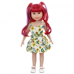 Fantasy Wig Fashion Doll Wig Synthetic Red Two Tone Hair 18 inch American Girl Doll Wigs GF-B4647#REDHT3834