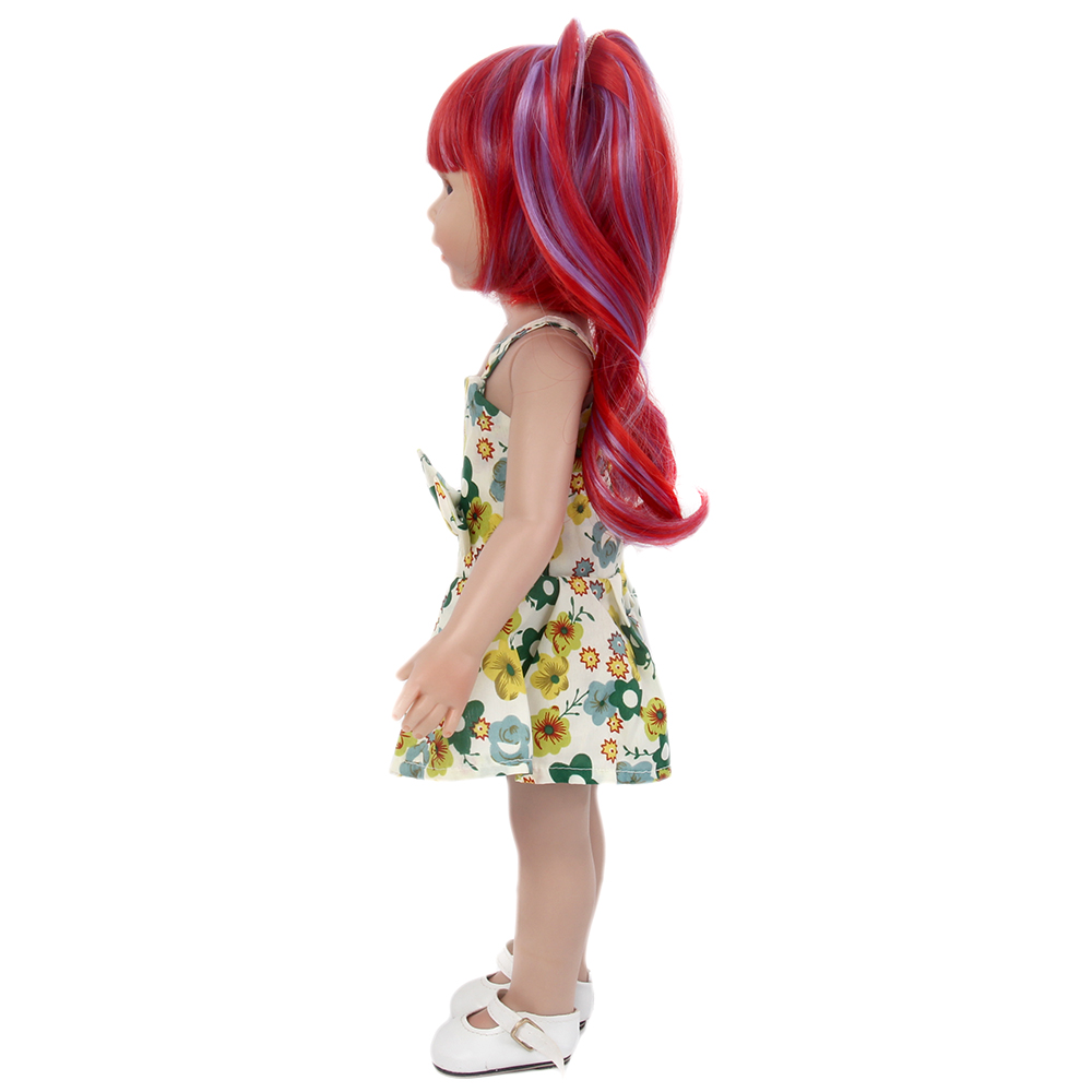 Fantasy Wig Fashion Doll Wig Synthetic Red Two Tone Hair 18 inch American Girl Doll Wigs GF-B4647#REDHT3834