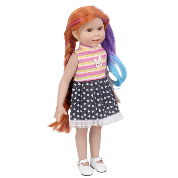 Fantasy Wig Fashion Doll Wig Synthetic Red Two Tone Braiding Hair 18 inch American Girl Doll Wigs