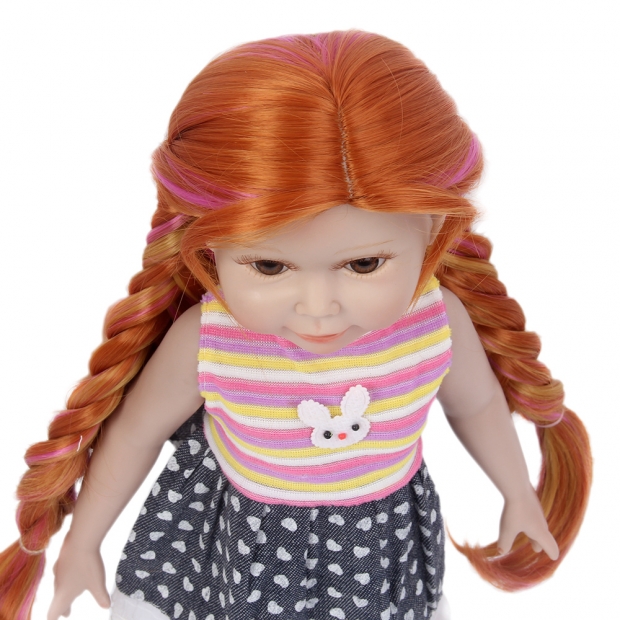 Fantasy Wig Fashion Doll Wig Synthetic Red Two Tone Braiding Hair 18 inch American Girl Doll Wigs