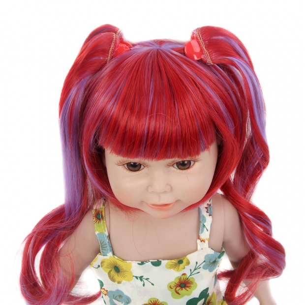 Fantasy Wig Fashion Doll Wig Synthetic Red Two Tone Hair 18 inch American Girl Doll Wigs GF-B4647#REDHT3834