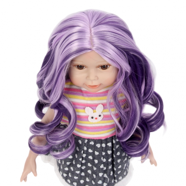 Fantasy Wig Fashion Doll Wigs Synthetic Purple Hair Wig American Girl 18 inch Wig For Doll