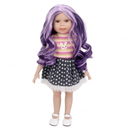 Fantasy Wig Fashion Doll Wigs Synthetic Purple Hair Wig American Girl 18 inch Wig For Doll