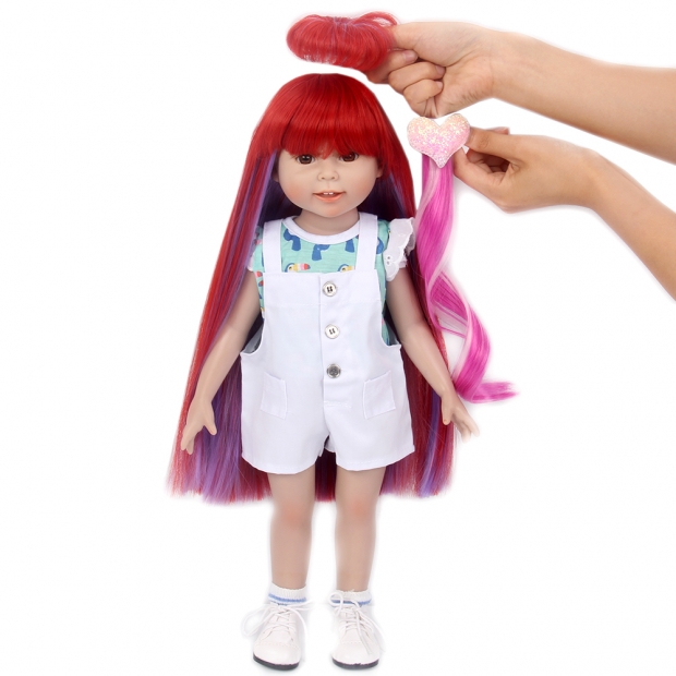 Stfantasy wig long straight Red doll wig