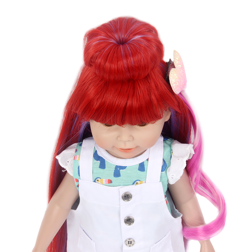 Stfantasy wig long straight Red doll wig