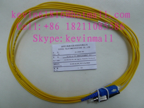3m long optical fiber jumper FC-SC Connector single model  single core from Sunsea brand, 2mm diameter, SC-FC patch cord