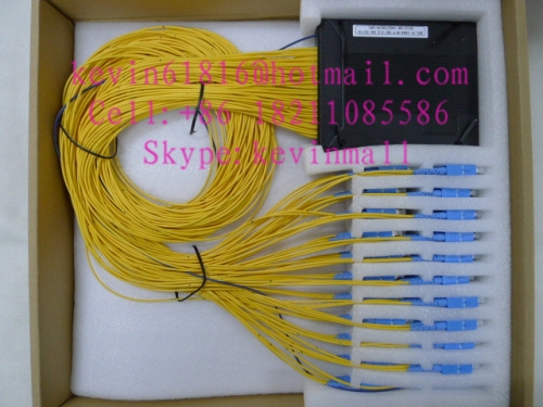 Original ZE Zhongxing  1x64 PLC siglemode  Splitter, Fiber Optic PLC Splitter with SC connector.