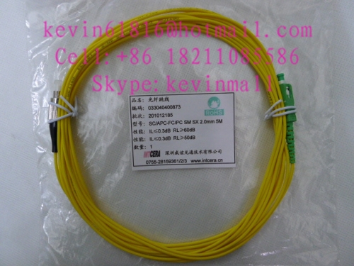 5m length FC/PC-SC/APC Optical Fiber Connector, single mode single core of 2mm diameter from different brands
