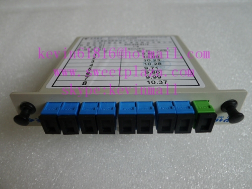 1:8 PLC splitter, SC/APC input, SC/UPC output module splitter 1x8