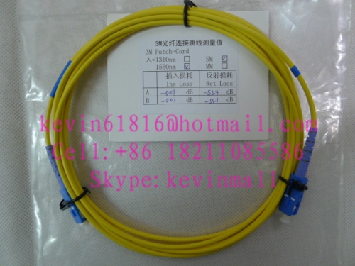 3m / 3mm optical fiber jumper patchcord SC-SC Connector single model  single core from different brands