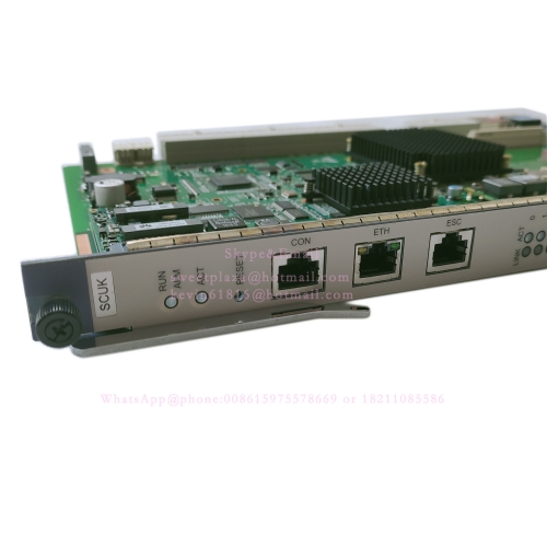 original Huawei SCUK uplink control board for Huawei MA5680T OLT with 4 uplink ports.