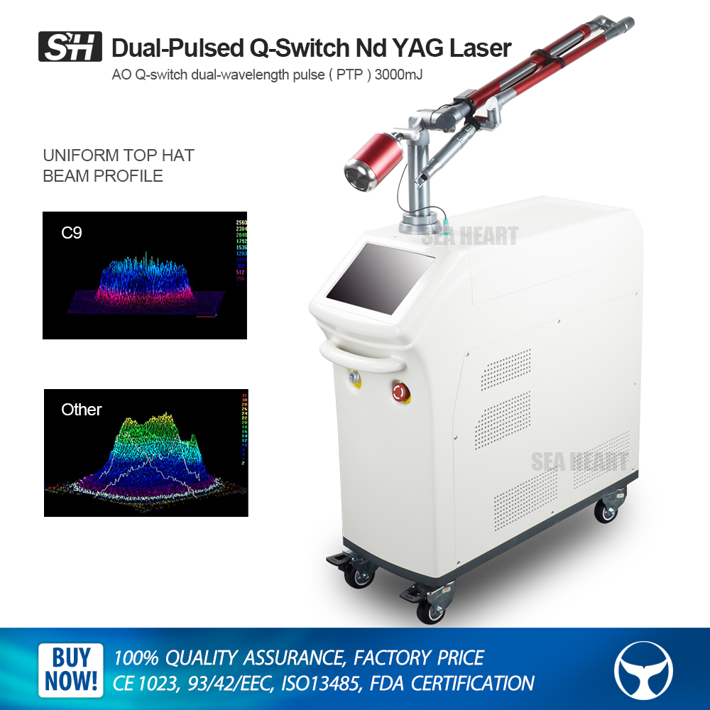 Dualpulsed Picosecond Q Switch Nd Yag laser with Lens Array