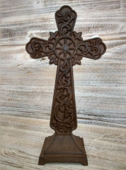 Cast Iron Standing Tabletop Cross JC5-15057