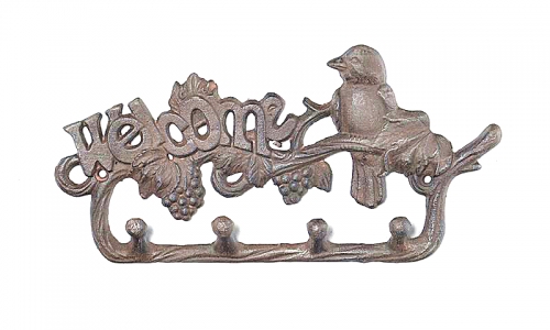 Cast Iron Wall HookS-WELCOME BIRD