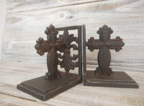 CASTIRON CROSS BOOKEND