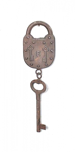 CAST IRON DECORATION LOCK& KEY