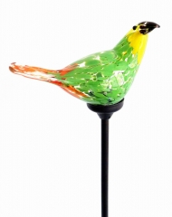 Decorative Hand Blown Glass Garden Solar Lights  - BIRD