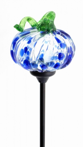 Decorative Handmade Glass Garden Solar Lights  - PUMPKIN