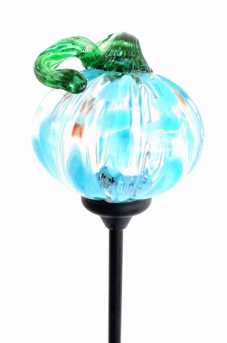 Decorative Handmade Glass Garden Solar Lights  - PUMPKIN